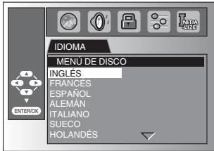 MAGNAVOX 19MD359B - Ajuste de Idioma en DVD - 12
