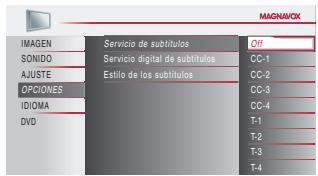 MAGNAVOX 19MD359B - Servicio de Subítculos - 4