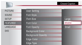MAGNAVOX 19MD359B - Font Size - 1