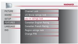 MAGNAVOX 19MD359B - US TV ratings lock - 2