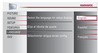 MAGNAVOX 19MD359B - Language Selection - 5