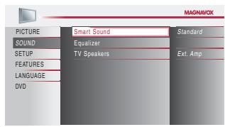 MAGNAVOX 19MD359B - Sound Adjustment - 5