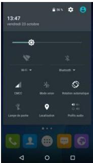 HISENSE D2 - Ouverture du panneau des notifications - 2
