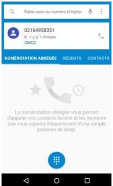 HISENSE D2 - Composer l'appel. - 1