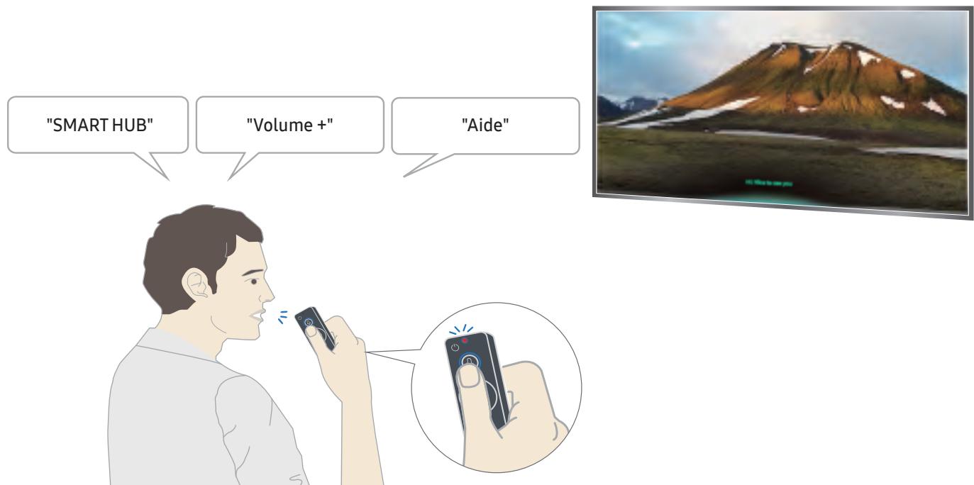 SAMSUNG QE55Q7F - Exécution de l'interaction vocale - 1