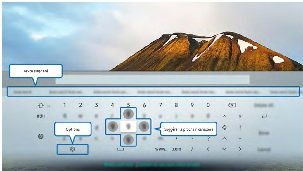 SAMSUNG QE55Q7F - Saisie de texte à l'aide du clavier QWERTY à l'écran - 1