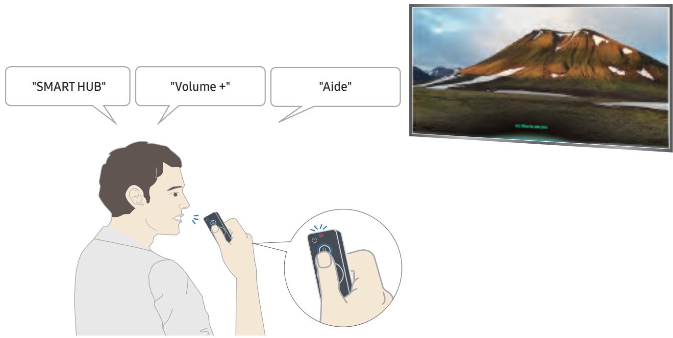 SAMSUNG QE55Q7F - Exécution de l'interaction vocale - 1