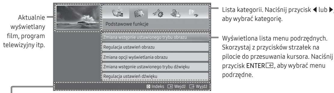 SAMSUNG UE32K5100 - Elementy wyświetlane na ekranie - 1