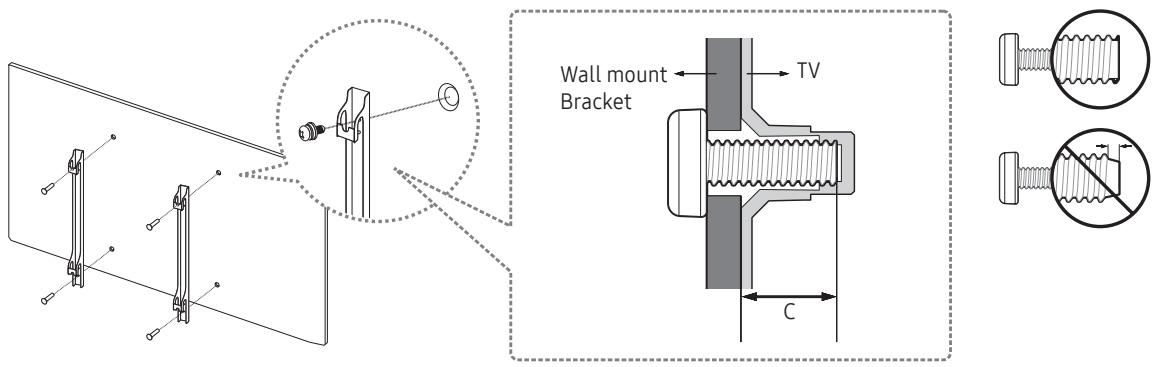 SAMSUNG UE32K5100 - Mounting the TV on a wall - 2