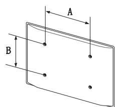 SAMSUNG UE32K5100 - Shënimet dhe specifikimet e bazamentit per mur VESA - 1