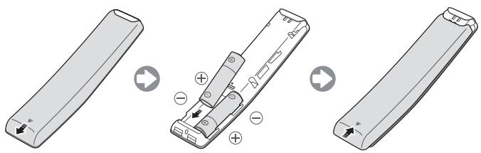 SAMSUNG UE65MU6175 - Einsetzen der Batterien in die Samsung Smart Remote - 1