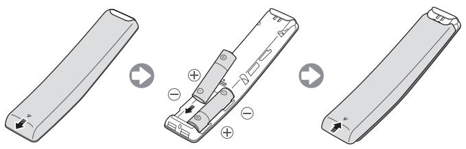 SAMSUNG UE55MU6175 - Einsetzen der Batterien in die Samsung Smart Remote - 1