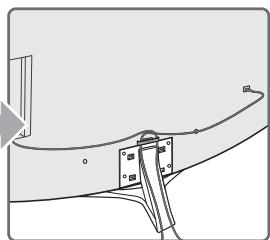 SAMSUNG UE55MU6505 - Organização dos cabos com o guia para cabos - 2