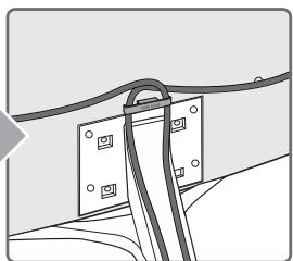 SAMSUNG UE55MU6505 - Organização dos cabos com o guia para cabos - 3
