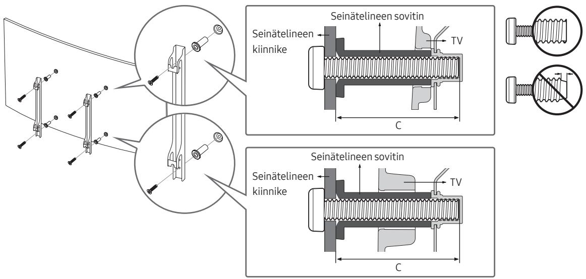 SAMSUNG UE49MU7075 - Television asentaminen seinälde - 2