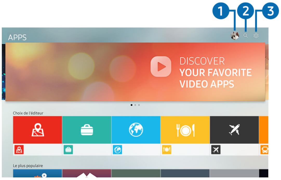 SAMSUNG UE55NU8005 - Utilisation du service mes applications - 1
