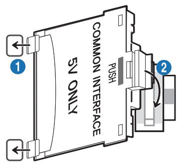 SAMSUNG UE55NU8005 - Connexion de la « CARTE CI ou CI+ » via la fente de l'common interface avec l'adaptateur de CARTE CI - 1