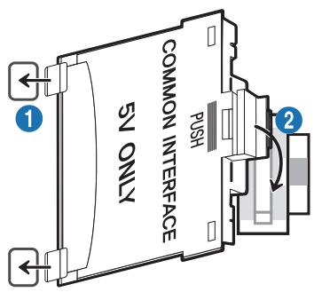 SAMSUNG UE75NU8005 - Connexion de la « CARTE CI ou CI+ » via la fente de l'common interface avec l'adaptateur de CARTE CI - 1