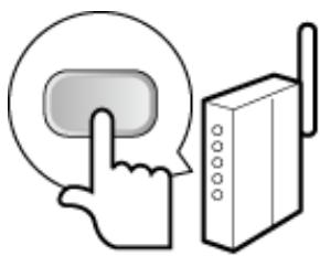 CANON I-SENSYS MF231 - Appuyez sur le bouton WPS qui se trouve sur le routeur sans fil et maintenez-le enfoncé. - 1