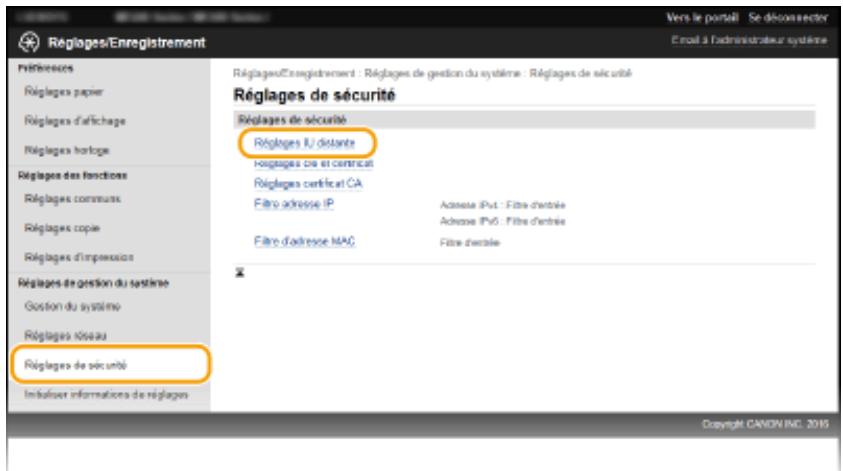 CANON I-SENSYS MF231 - Activez TLS pour l'iu distante. - 1