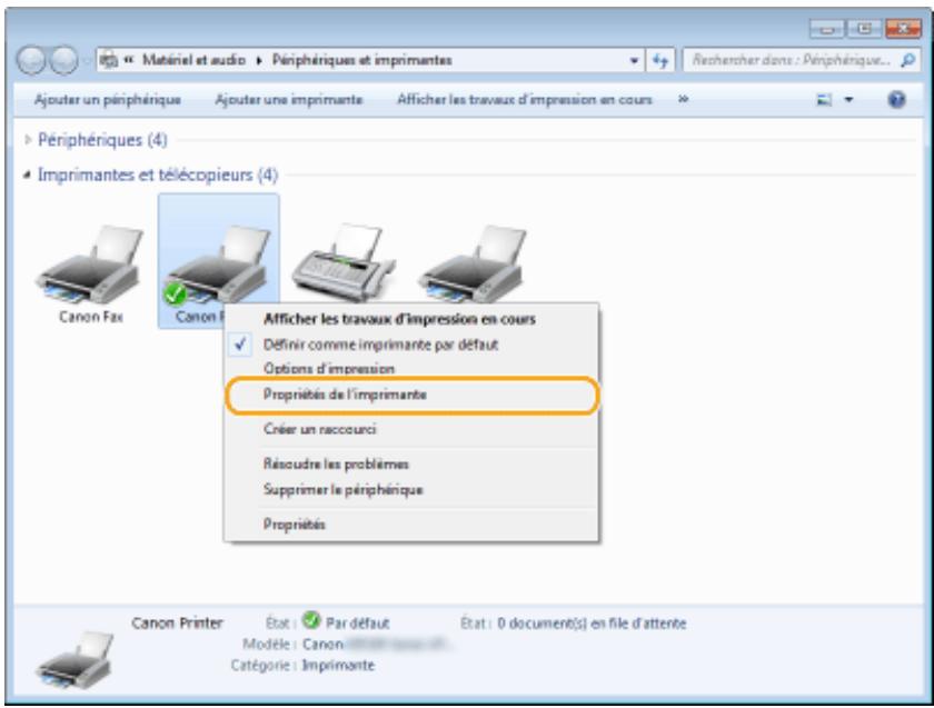CANON I-SENSYS MF231 - Vérification du port de l'imprimante - 1