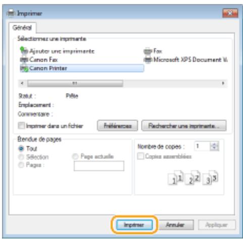 CANON I-SENSYS MF231 - Cliquez sur [imprimer] ou [OK]. - 1