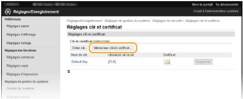 CANON I-SENSYS MF231 - Utilisation de paires de clés et de certificats numériques émis par une autorité de certification - 4