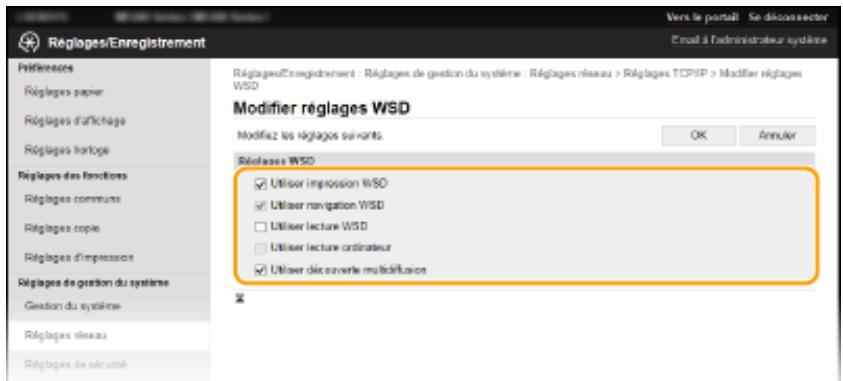 CANON I-SENSYS MF231 - Configuration du protocole WSD - 2