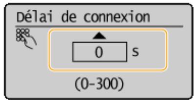 CANON I-SENSYS MF231 - Indiquez le délai d'attente en secondes et appuyez sur OK. - 1