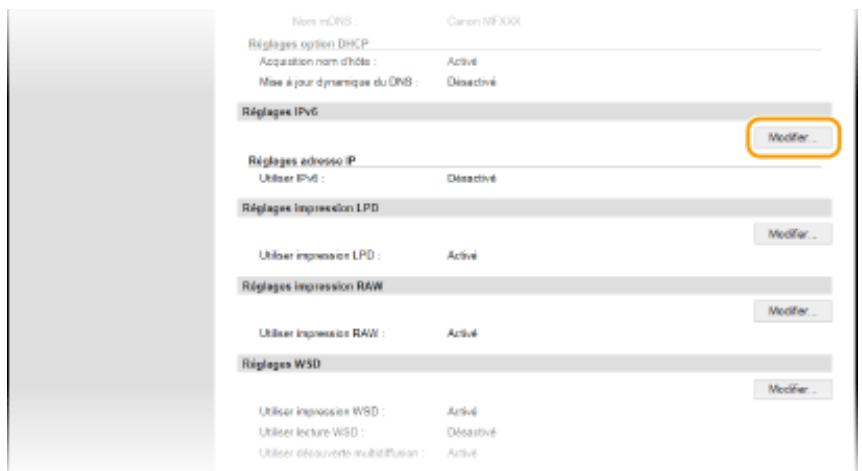 CANON I-SENSYS MF231 - Définition des adresses IPV6 - 4