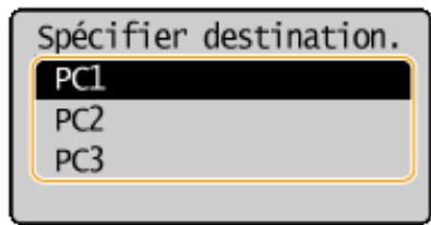 CANON I-SENSYS MF232W - Sélectionnez l'ordinateur de destination et appuyez sur OK. - 1