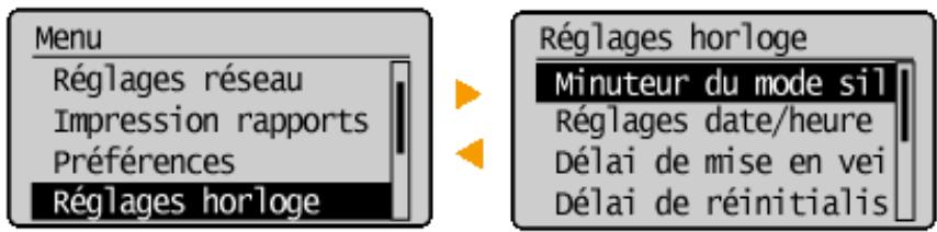 CANON I-SENSYS MF232W - Passage à l'écran suivant/retour à l'écran précédent - 1