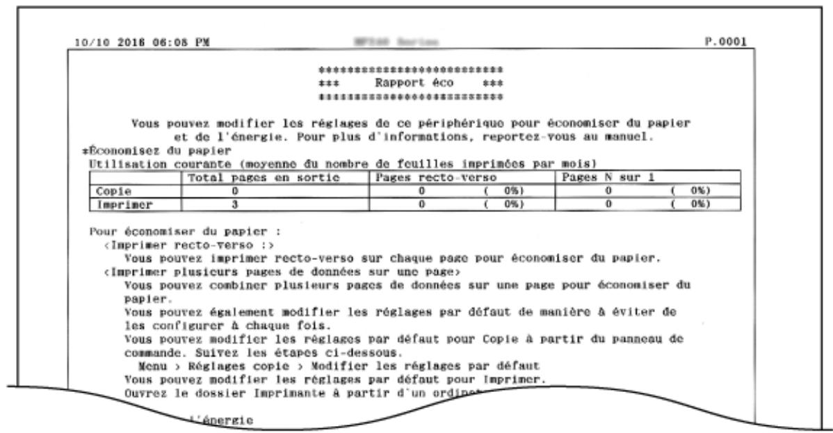 CANON I-SENSYS MF232W - Rapport statut des consommables - 4