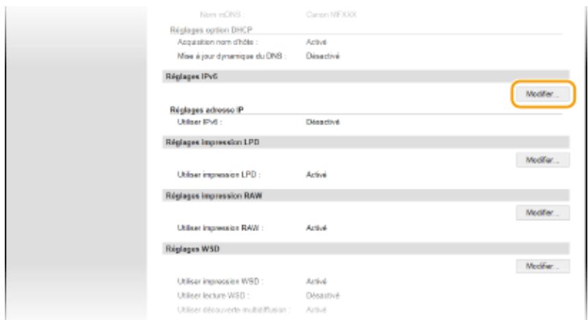 CANON I-SENSYS MF232W - Définition des adresses IPV6 - 4