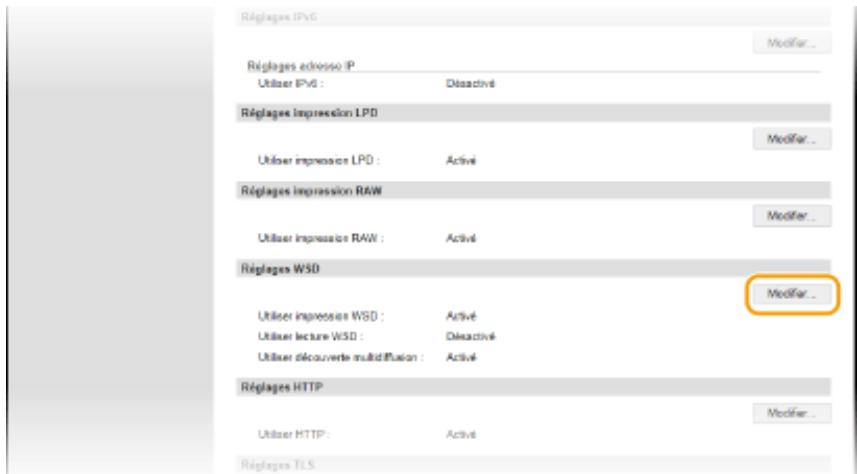 CANON I-SENSYS MF237W - Configuration du protocole WSD - 1