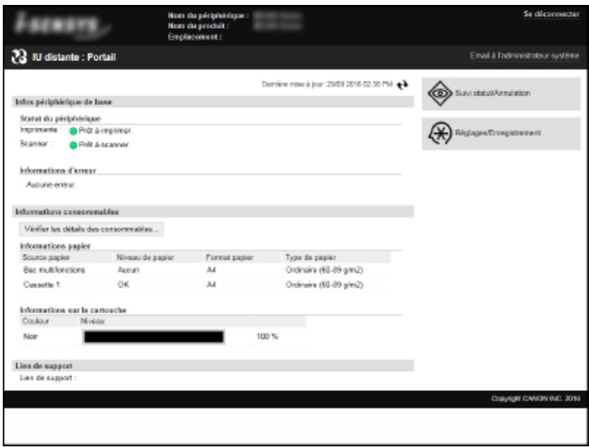 CANON I-SENSYS MF237W - Cliquez sur [se connecter] - 1