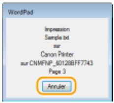 CANON I-SENSYS MF237W - Annulation à partir d'une application - 1