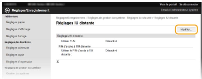 CANON I-SENSYS MF237W - Configuration d'un code PIN pour l'iu distante - 3