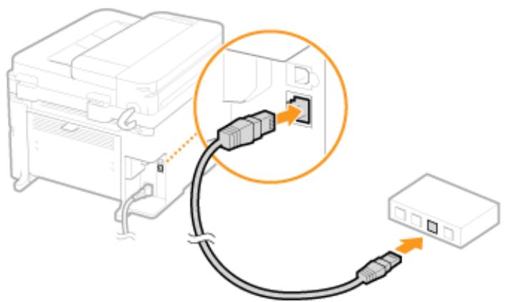 CANON I-SENSYS MF244DW - Connectez un câble réseau. - 1