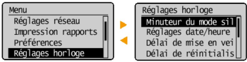 CANON I-SENSYS MF244DW - Passage à l'écran suivant/retour à l'écran précédent - 1
