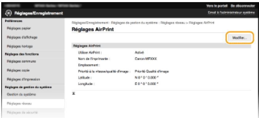 CANON I-SENSYS MF244DW - Configuration des réglages d'airprint - 3