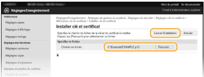CANON I-SENSYS MF244DW - Cliquez sur [parcourir], sélectionnez le fichier à installer et cliquez sur [lancer l'installation]. - 1