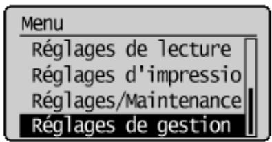CANON I-SENSYS MF244DW - Réglages de gestion du système - 1