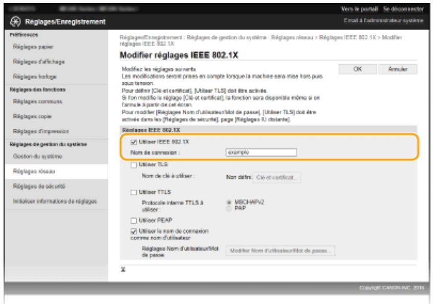 CANON I-SENSYS MF244DW - Configuration de l'authentification IEEE 802.1x - 5