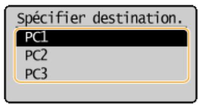 CANON I-SENSYS MF244DW - Sélectionnez l'ordinateur de destination et appuyez sur OK. - 1