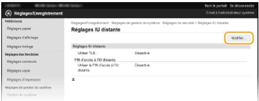 CANON I-SENSYS MF249DW - Configuration d'un code PIN pour l'iu distante - 3