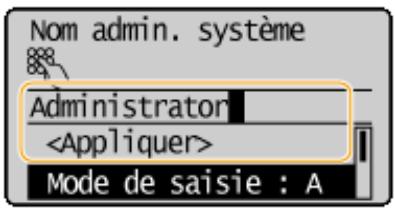 CANON I-SENSYS MF249DW - Définition du nom de l'administrateur système - 2
