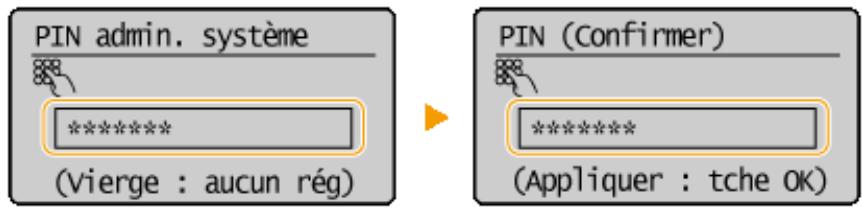 CANON I-SENSYS MF249DW - Définition du PIN administrateur système - 1
