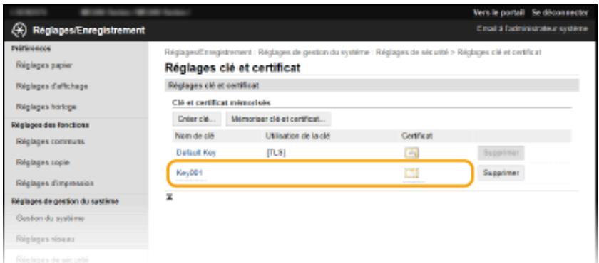 CANON I-SENSYS MF249DW - Enregistrement du certificat numérique émis par une autorité de certification - 1