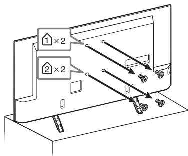 SONY KD55X8005 - Fjern skruerne fra bagsiden af tv'et. - 3